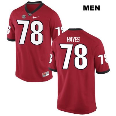Men's Georgia Bulldogs NCAA #78 DMarcus Hayes Nike Stitched Red Authentic College Football Jersey HQS0754UW